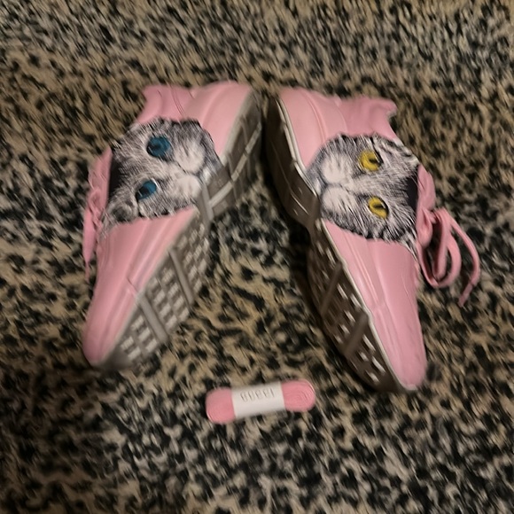 Gucci pink leather mystic cat rhyton 36.5 - Picture 1 of 6